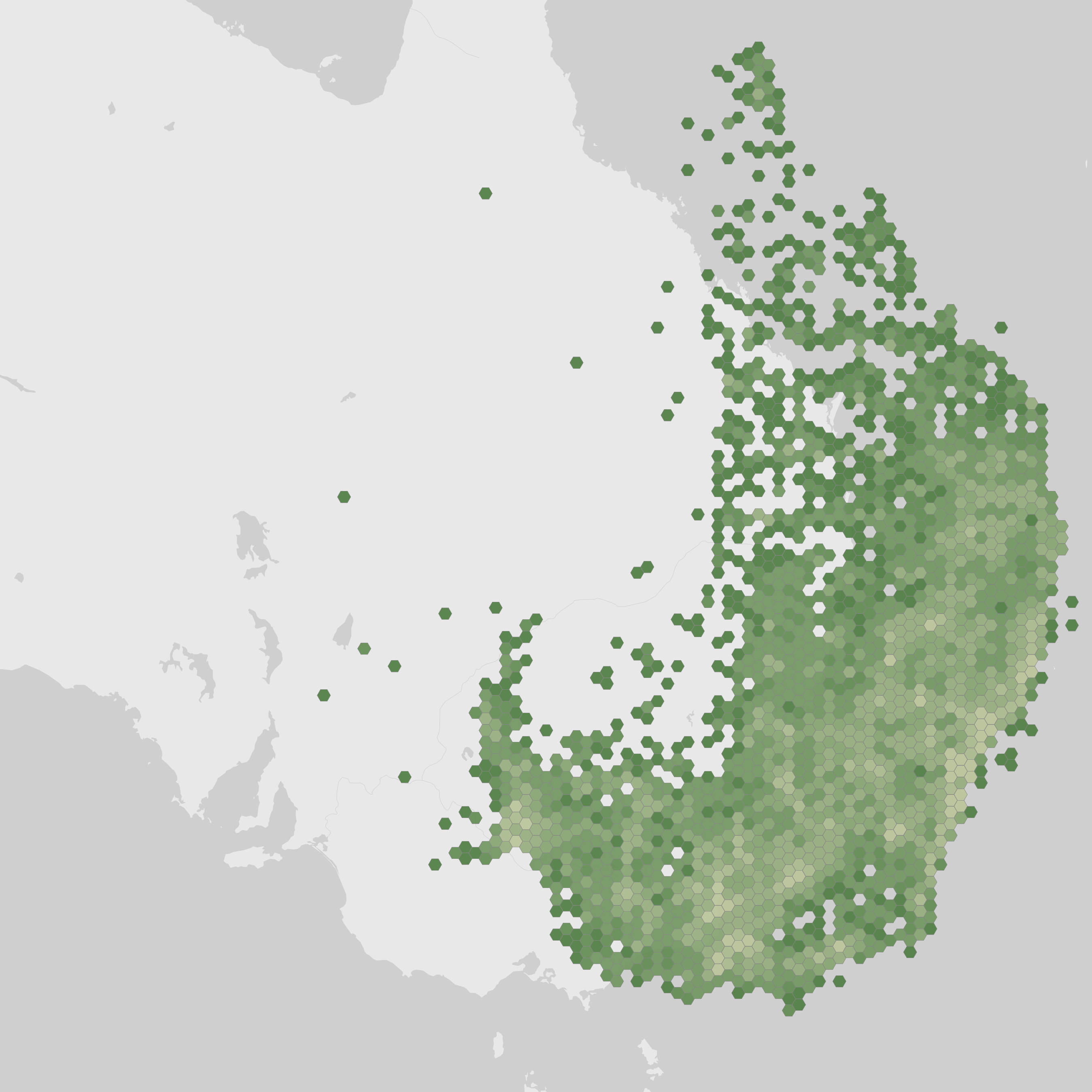 World map showing recorded occurrences of Acanthiza nana.