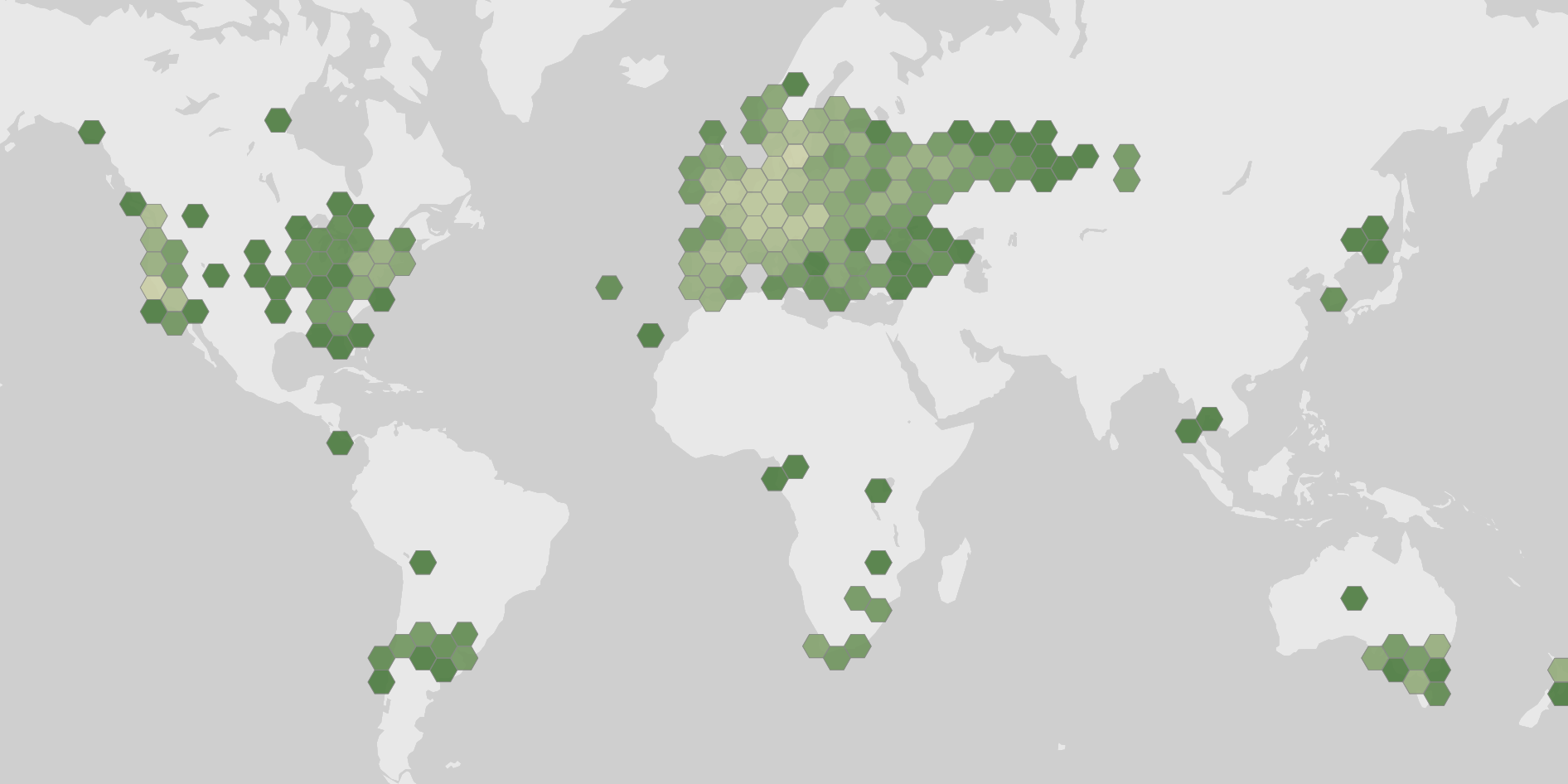 Carte des observations enregistrées de Amanita phalloides
