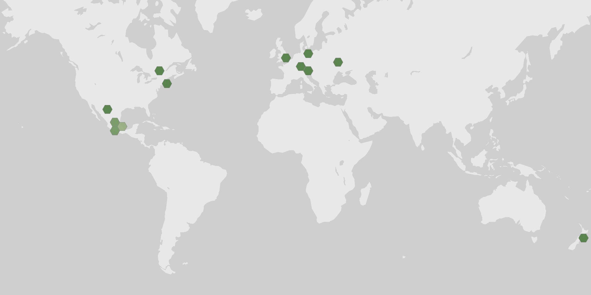 Carte des observations enregistrées de Ambystoma mexicanum
