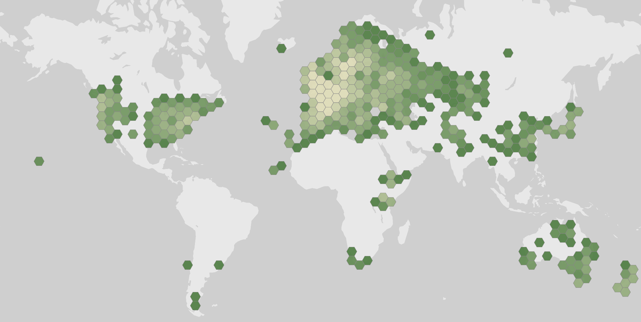 Mappa delle segnalazioni registrate di Arabidopsis thaliana