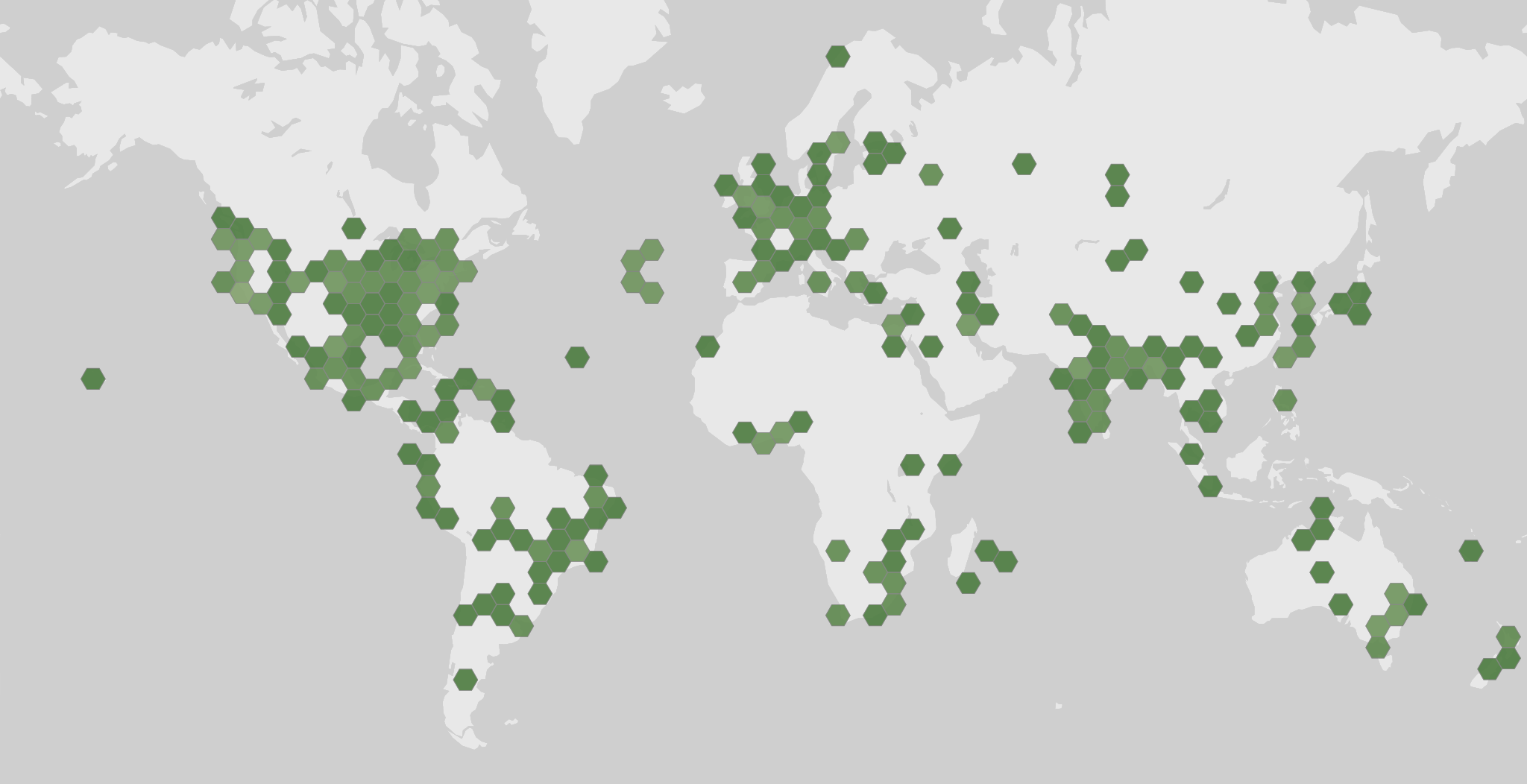 Mapa de los registros de Aspergillus niger