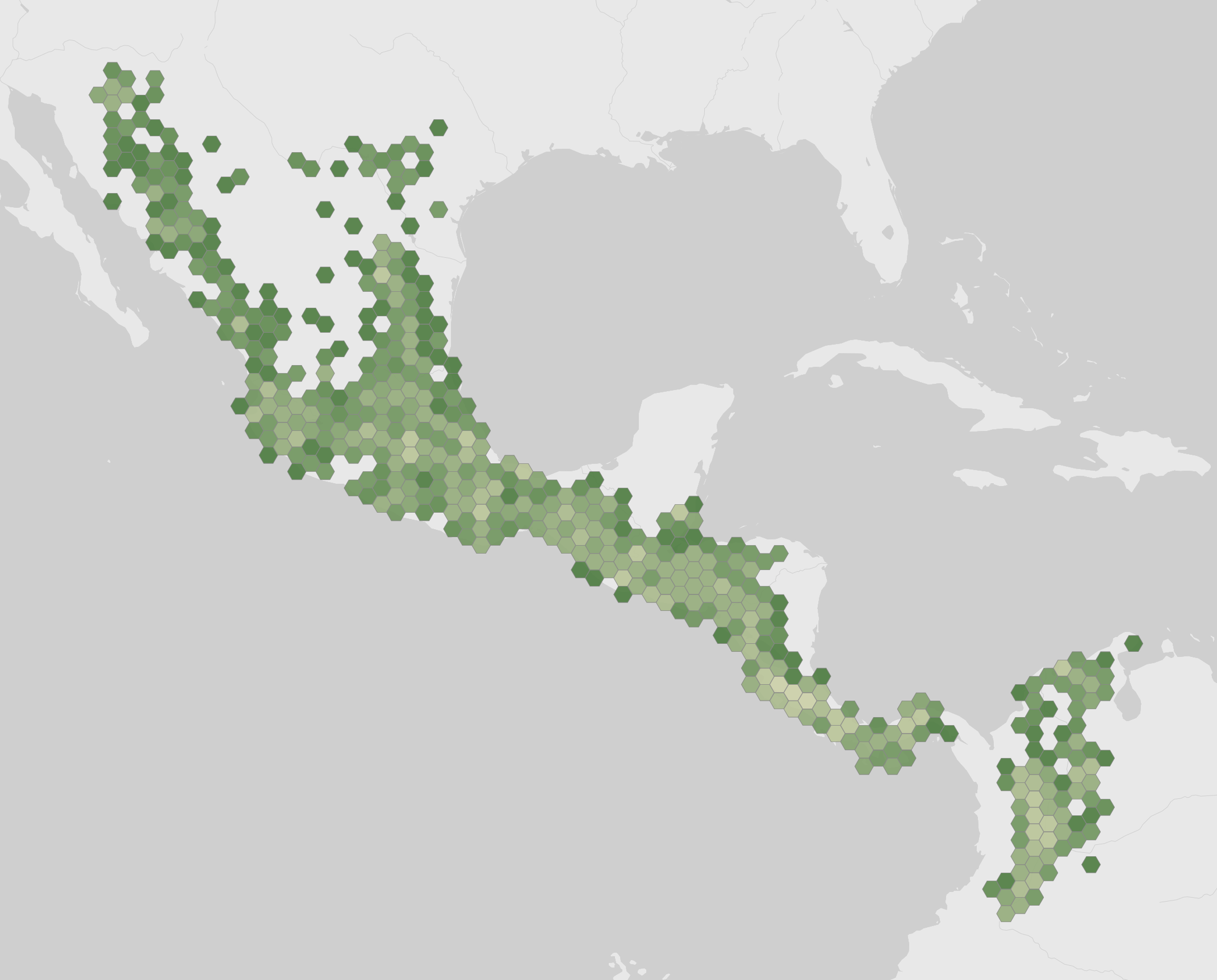 Mappa delle segnalazioni registrate di Basileuterus rufifrons