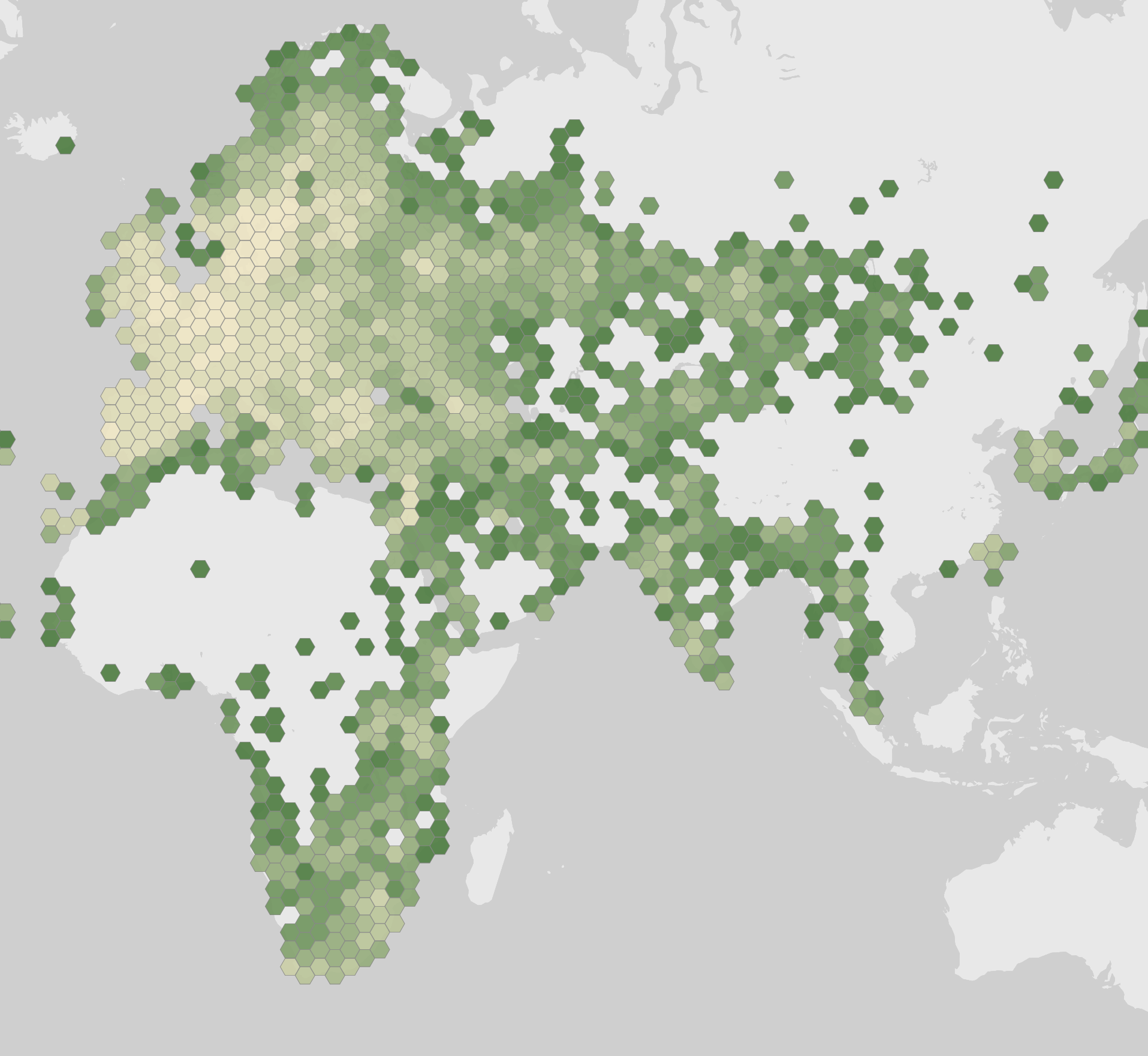 World map showing recorded occurrences of Buteo buteo.