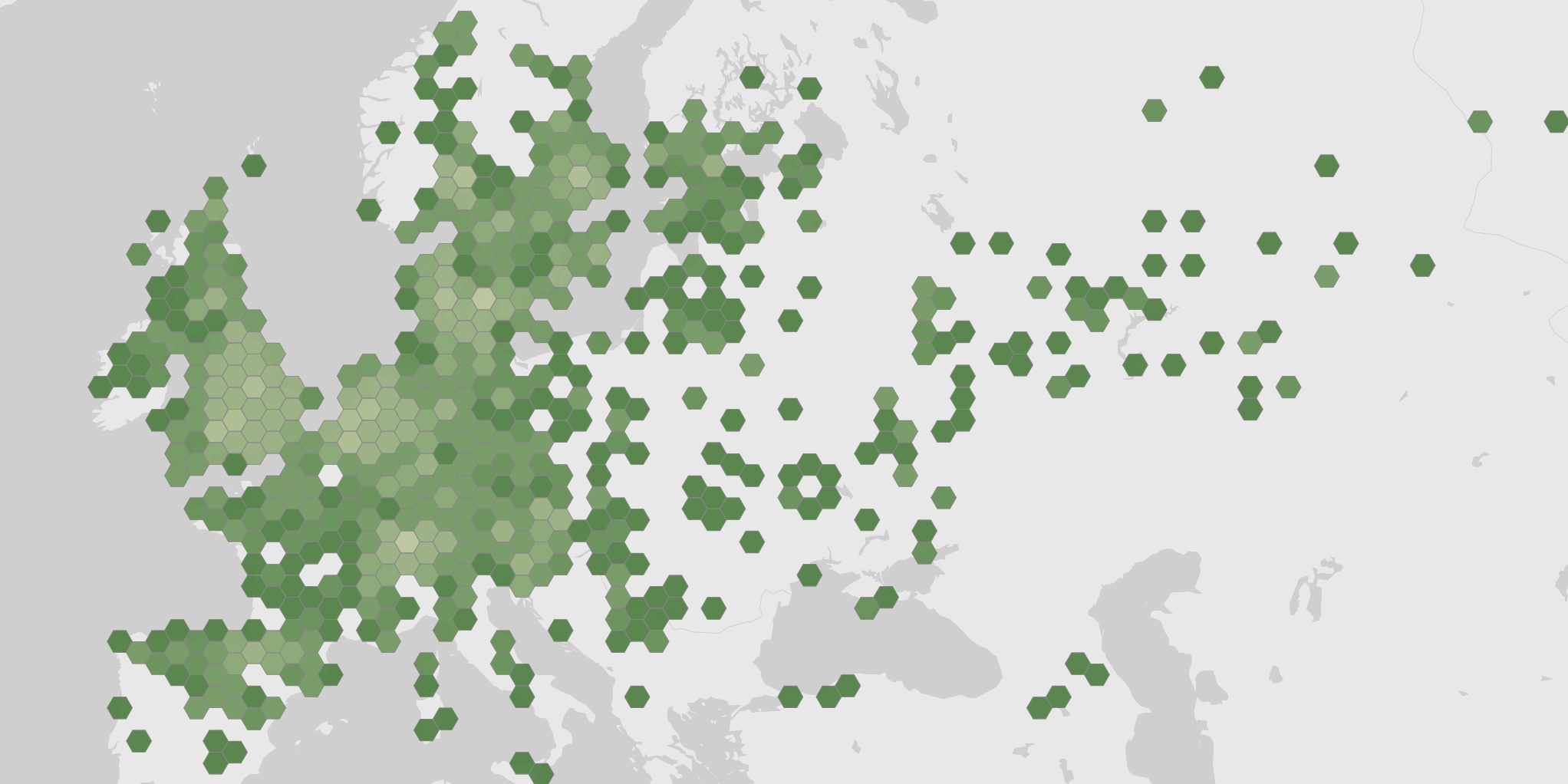 Mapa de los registros de Calocybe gambosa