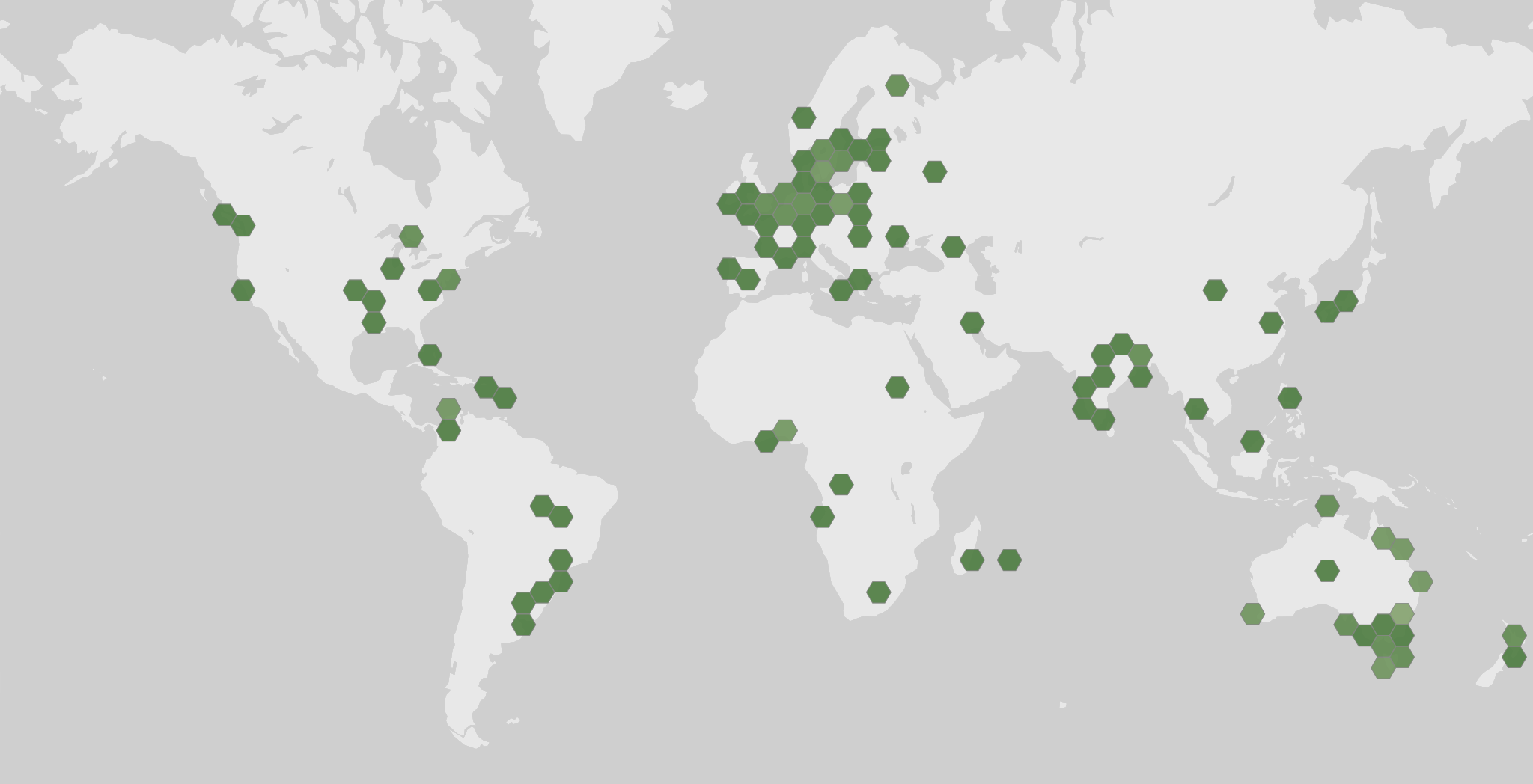 Mappa delle segnalazioni registrate di Candida albicans