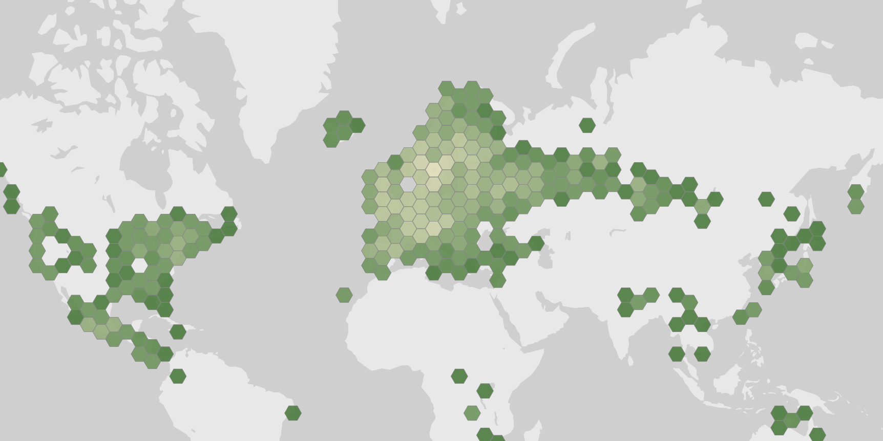 Mappa delle segnalazioni registrate di Cantharellus cibarius