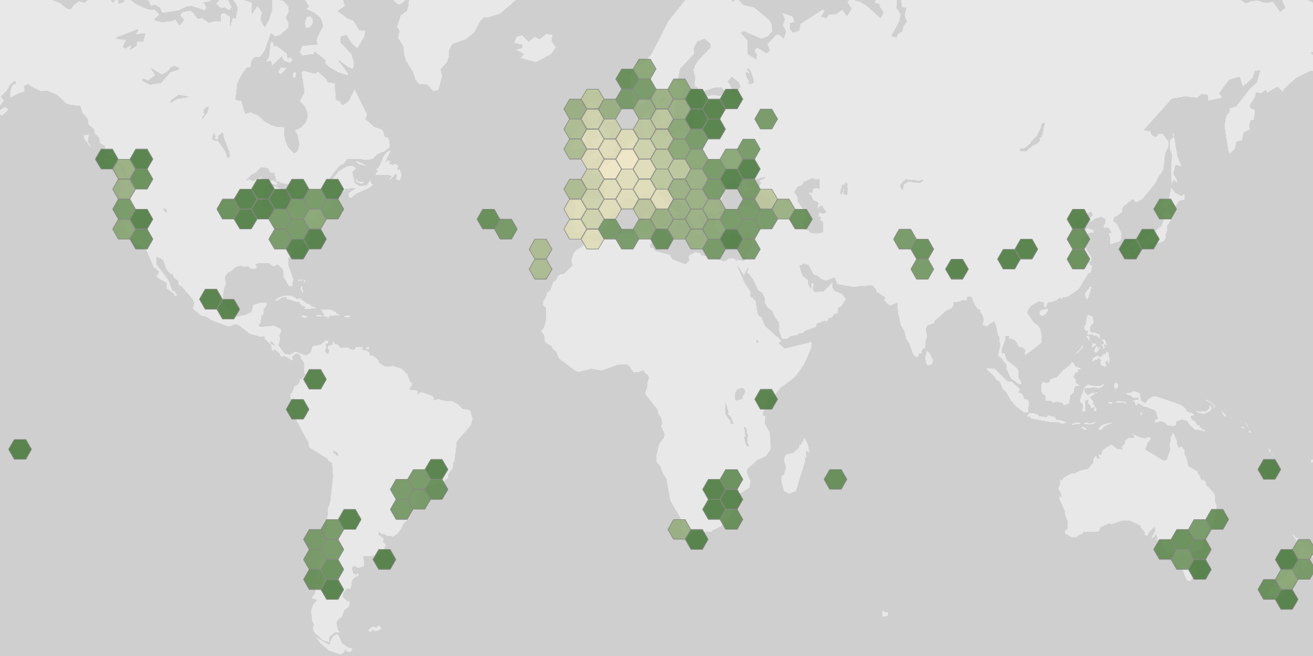 Carte des observations enregistrées de Castanea sativa