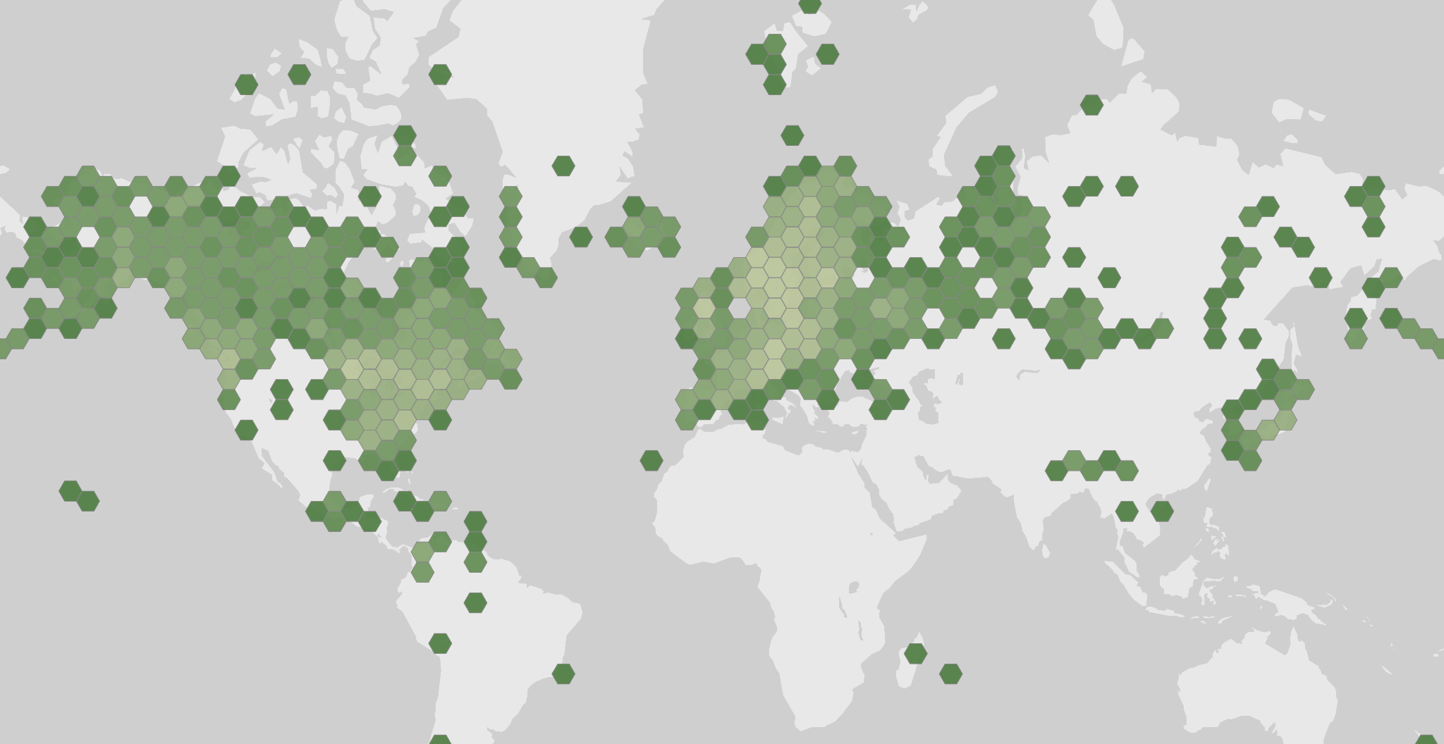 Mappa delle segnalazioni registrate di Cladonia rangiferina