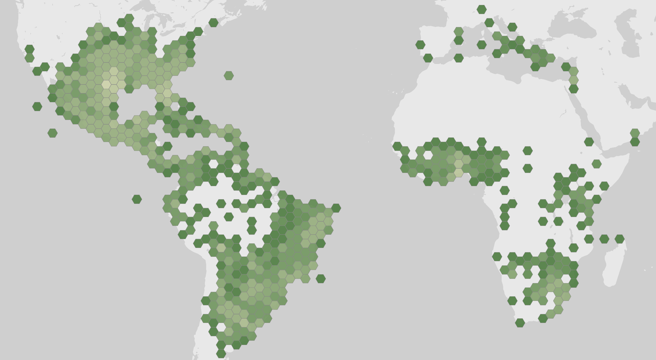 World map showing recorded occurrences of Commelina erecta.