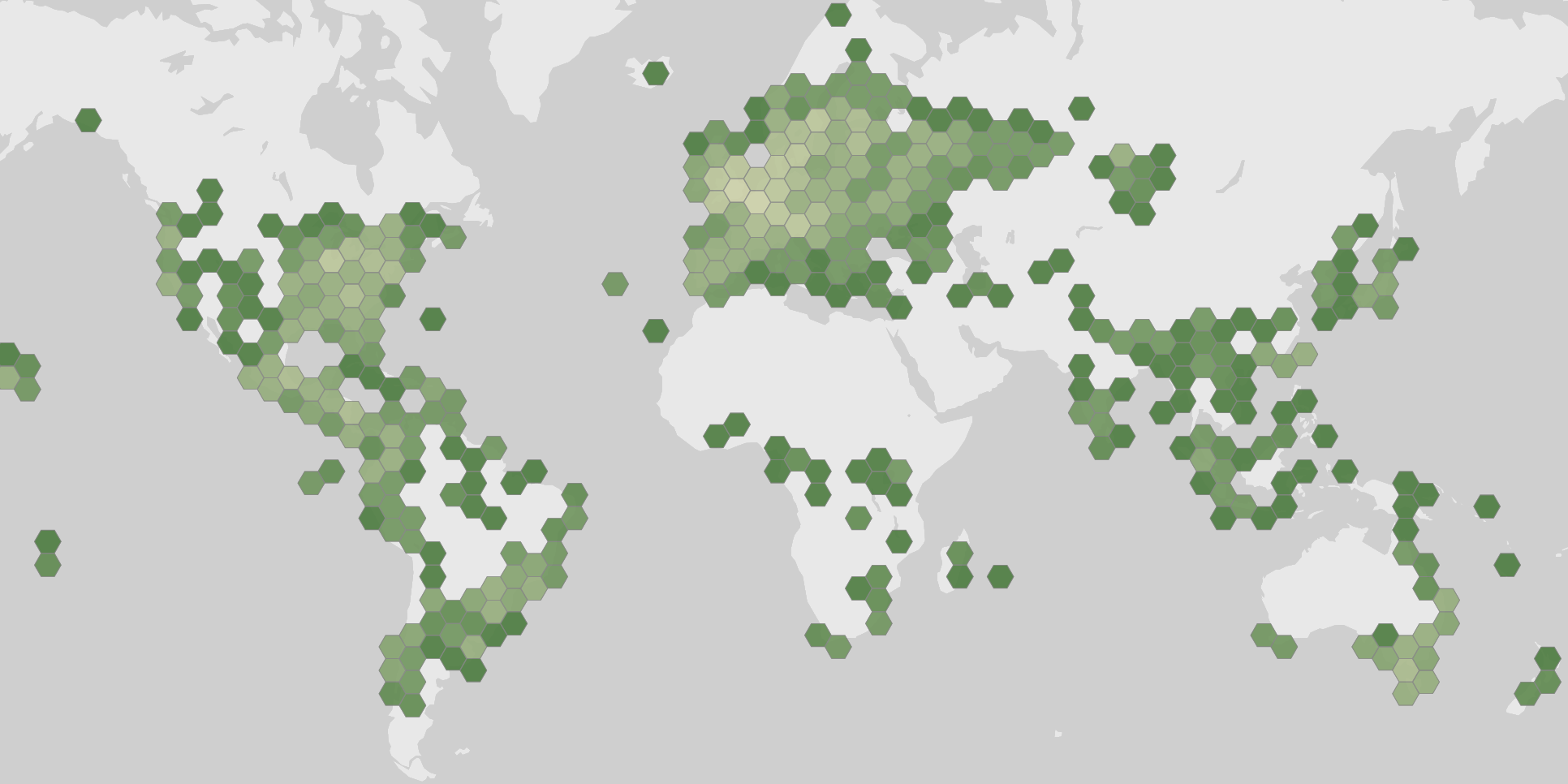 World map showing recorded occurrences of Coprinellus disseminatus.