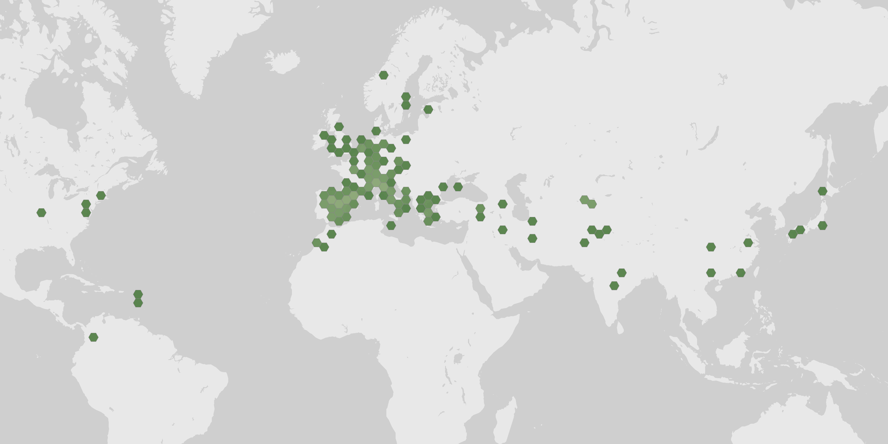 Mapa de los registros de Crocus sativus