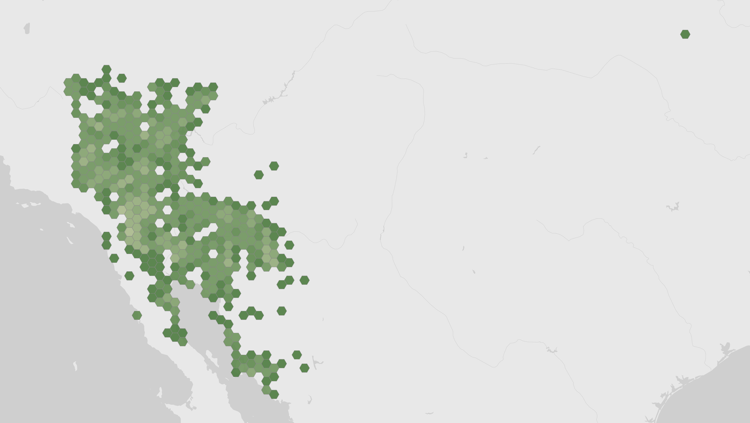 Mappa delle segnalazioni registrate di Crotalus cerastes