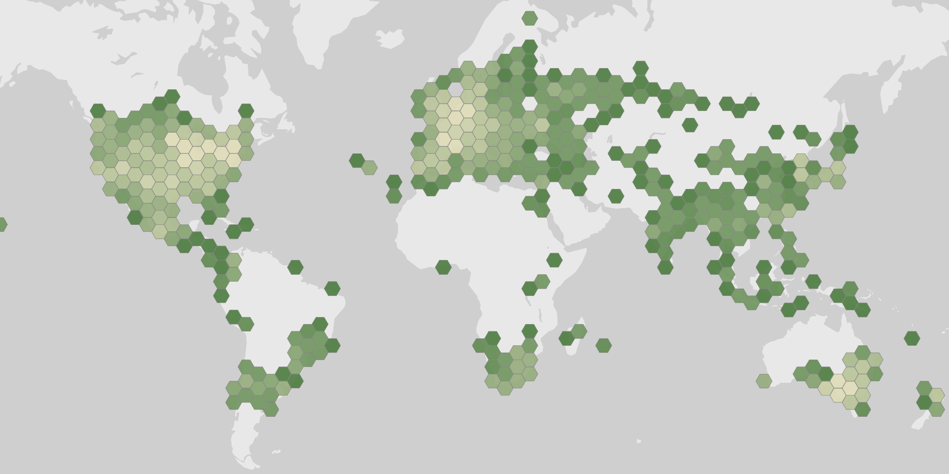 World map showing recorded occurrences of Cyprinus carpio.