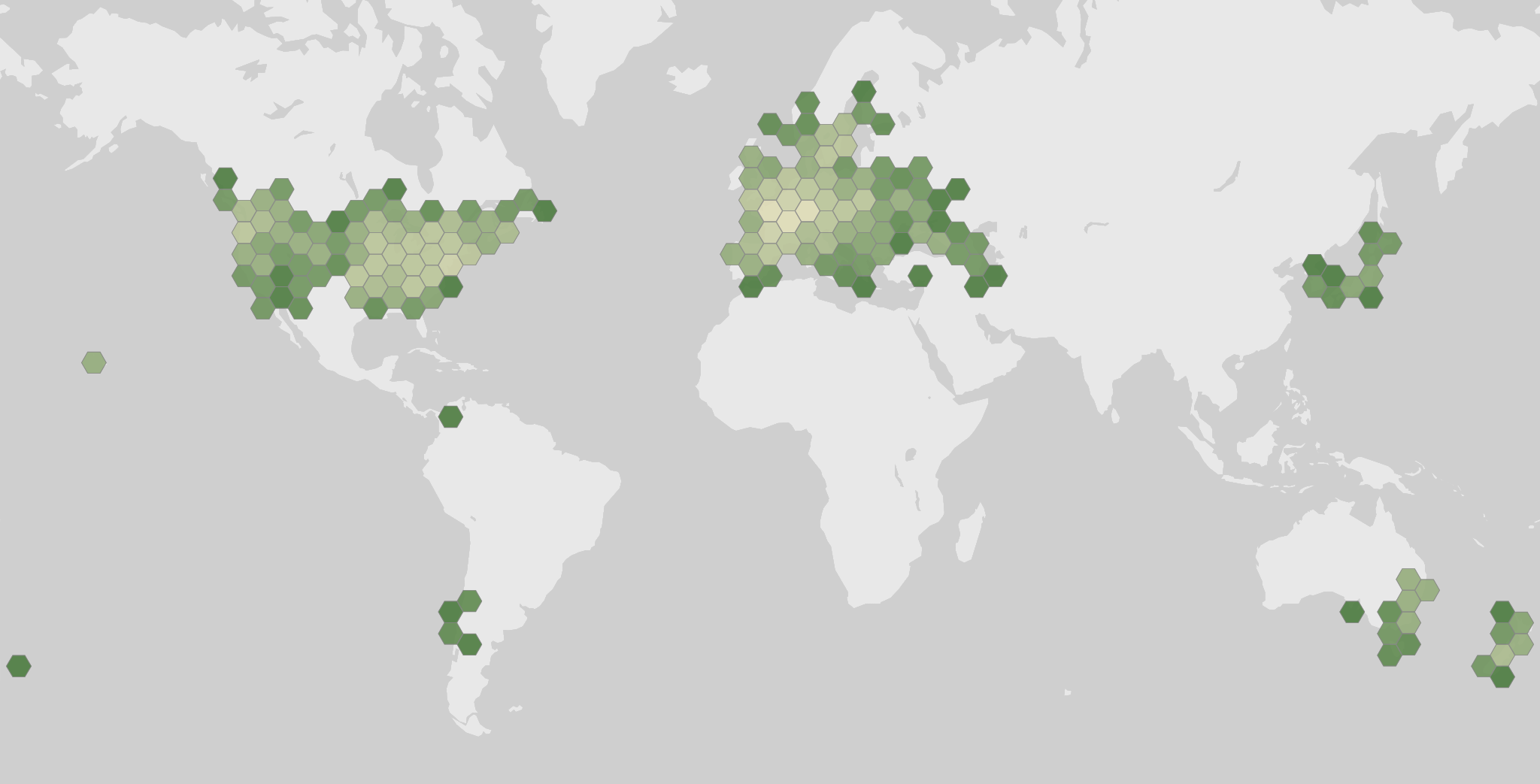 World map showing recorded occurrences of Dianthus armeria.