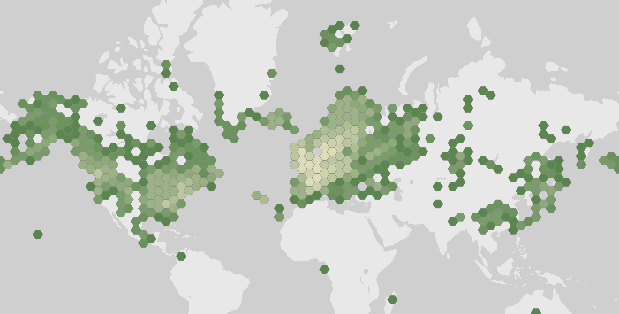 World map showing recorded occurrences of Dicranum scoparium.