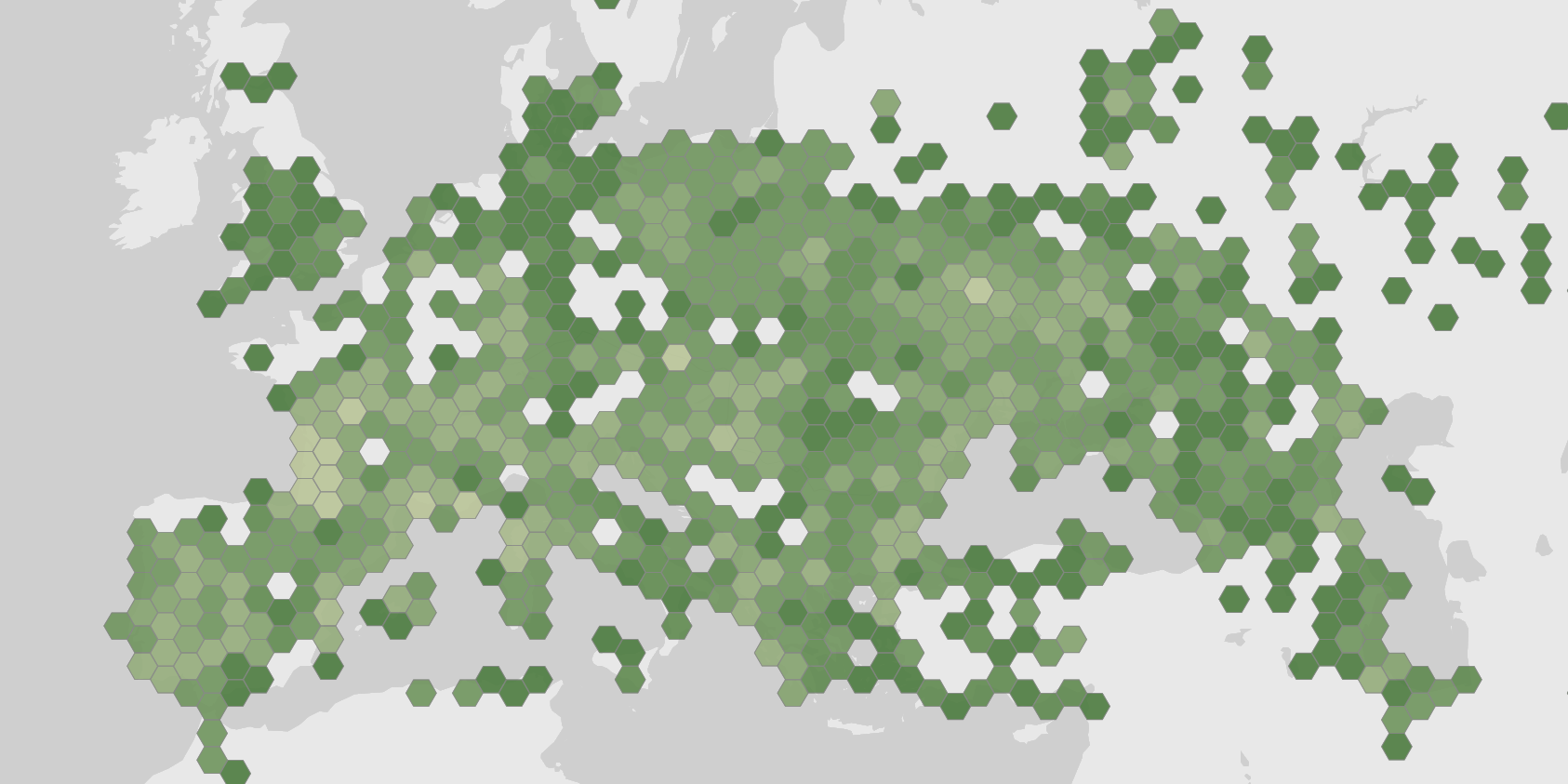 Mapa de los registros de Emys orbicularis