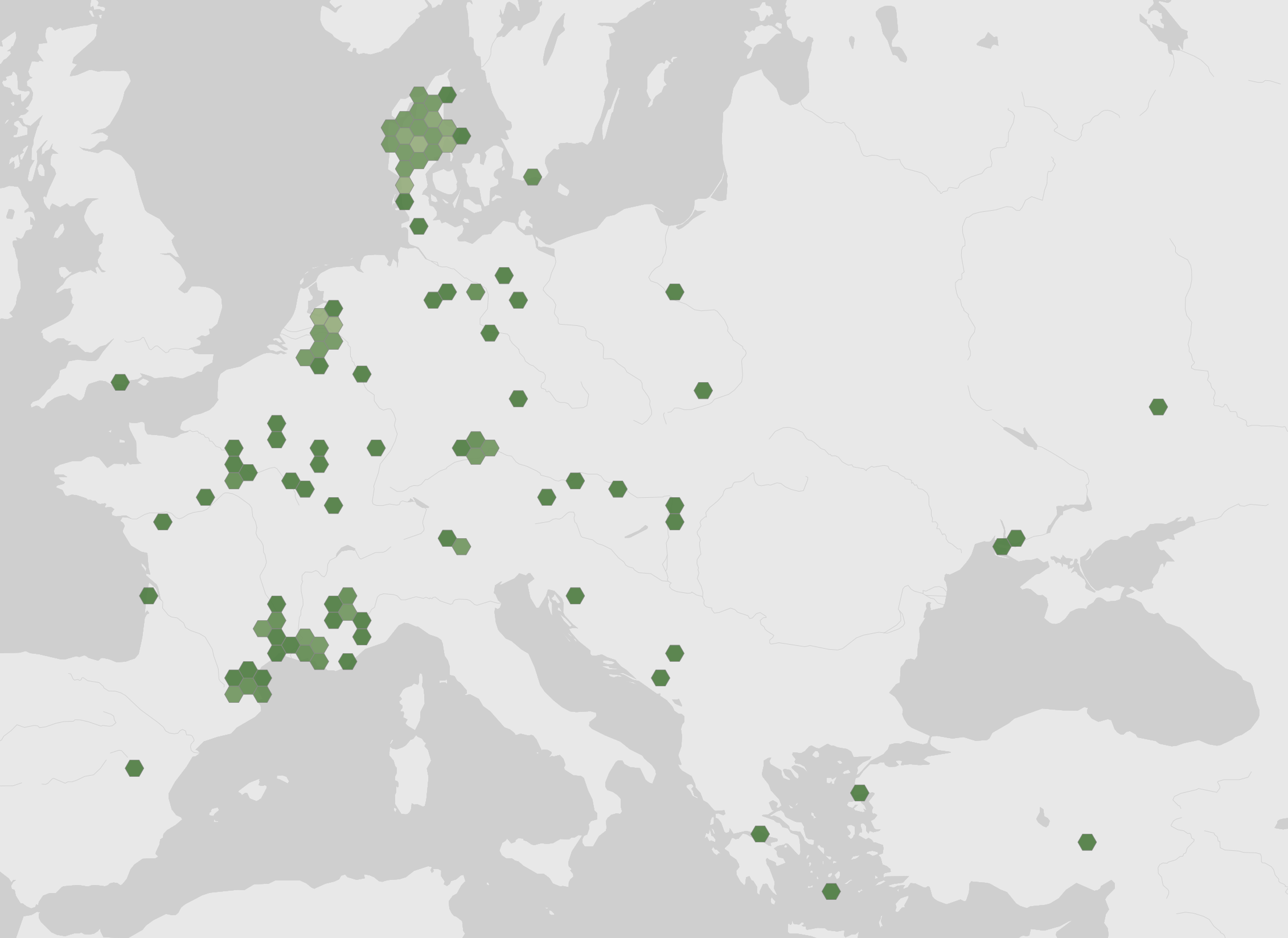 World map showing recorded occurrences of Eresus sandaliatus.