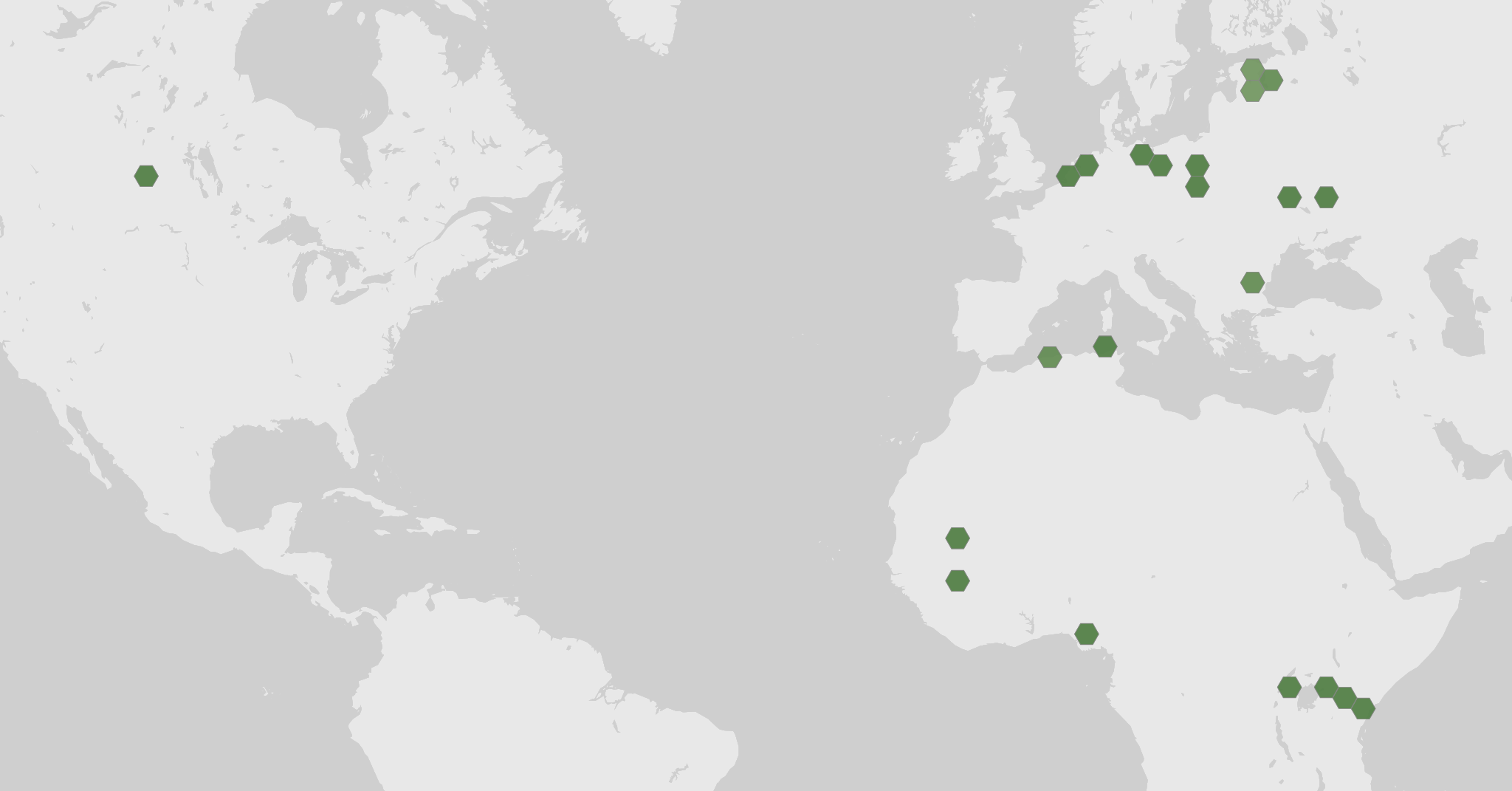 Carte des observations enregistrées de Filinia passa