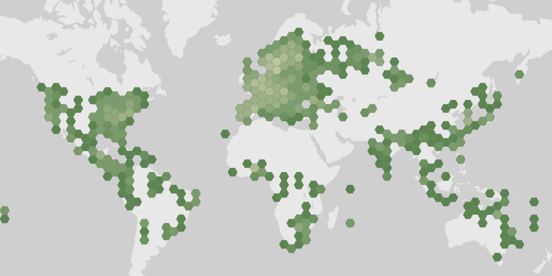 World map showing recorded occurrences of Ganoderma lucidum.