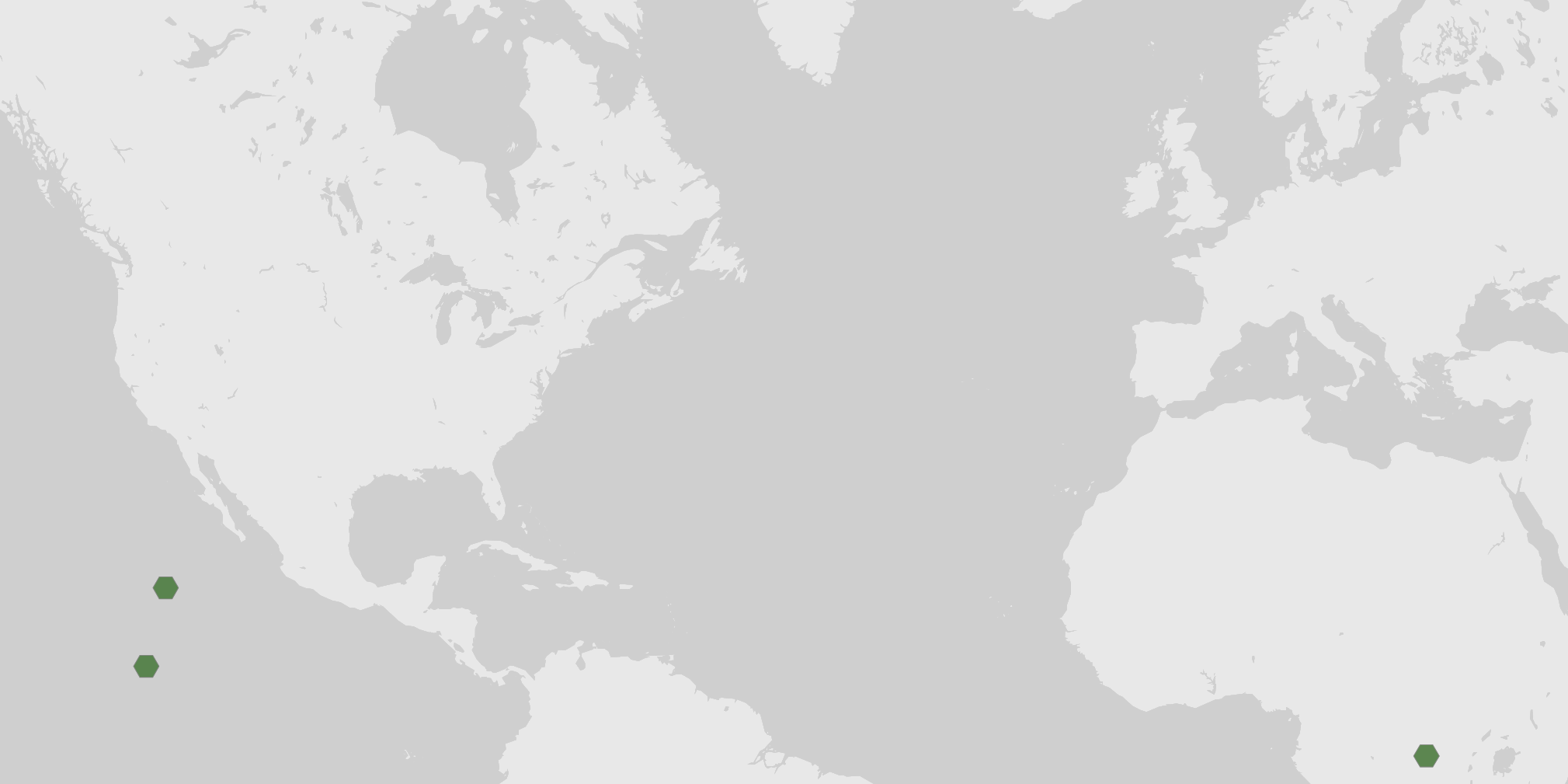 Carte des observations enregistrées de Hexarthra polyodonta
