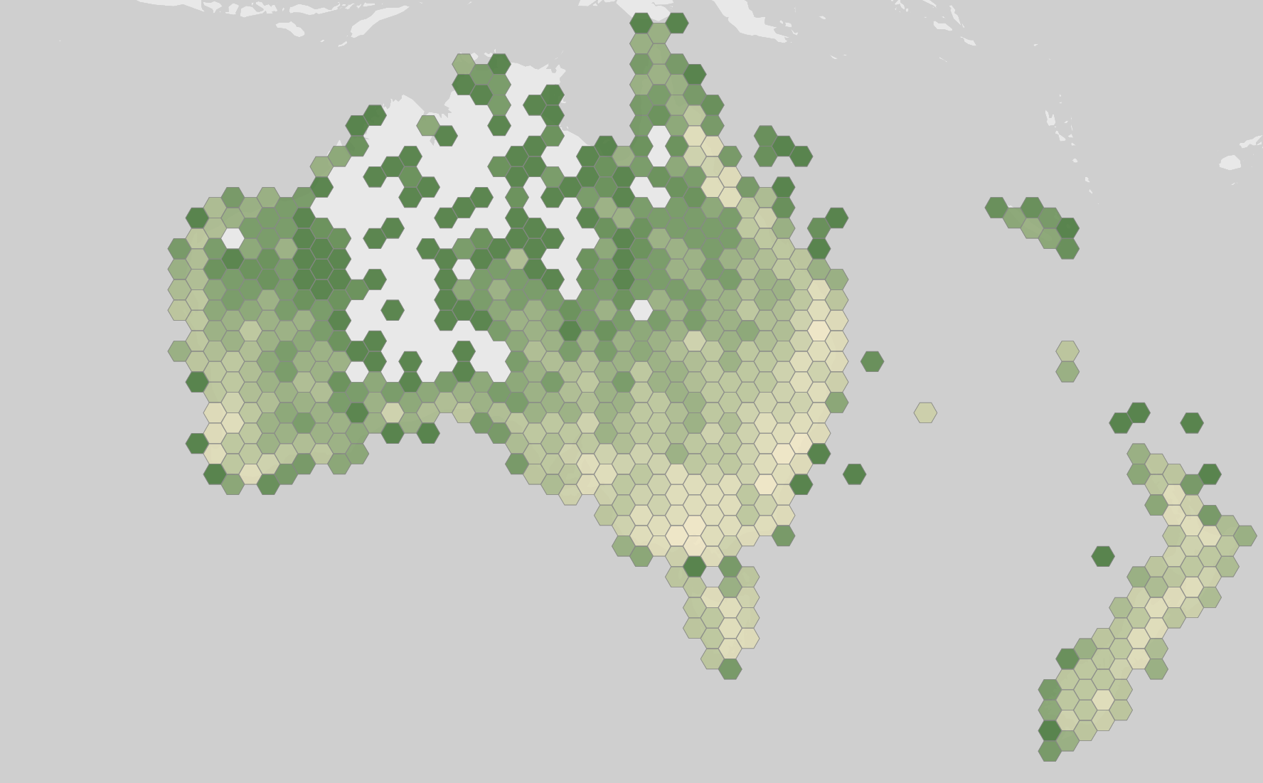 World map showing recorded occurrences of Hirundo neoxena.
