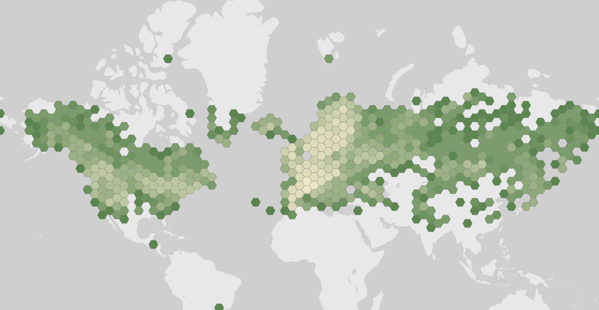 Mapa de los registros de Juniperus communis
