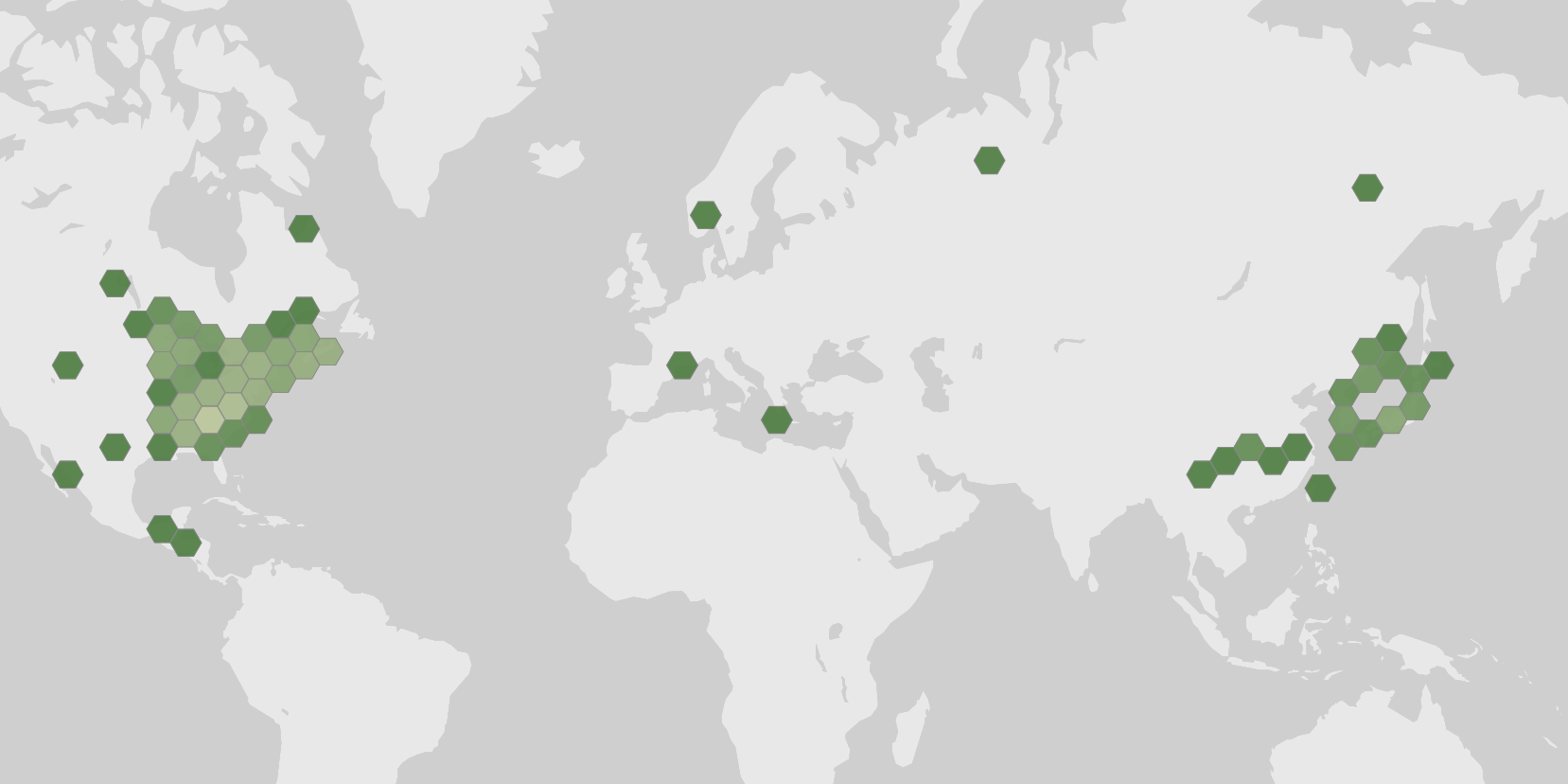 Mappa delle segnalazioni registrate di Kurokawia palmulata