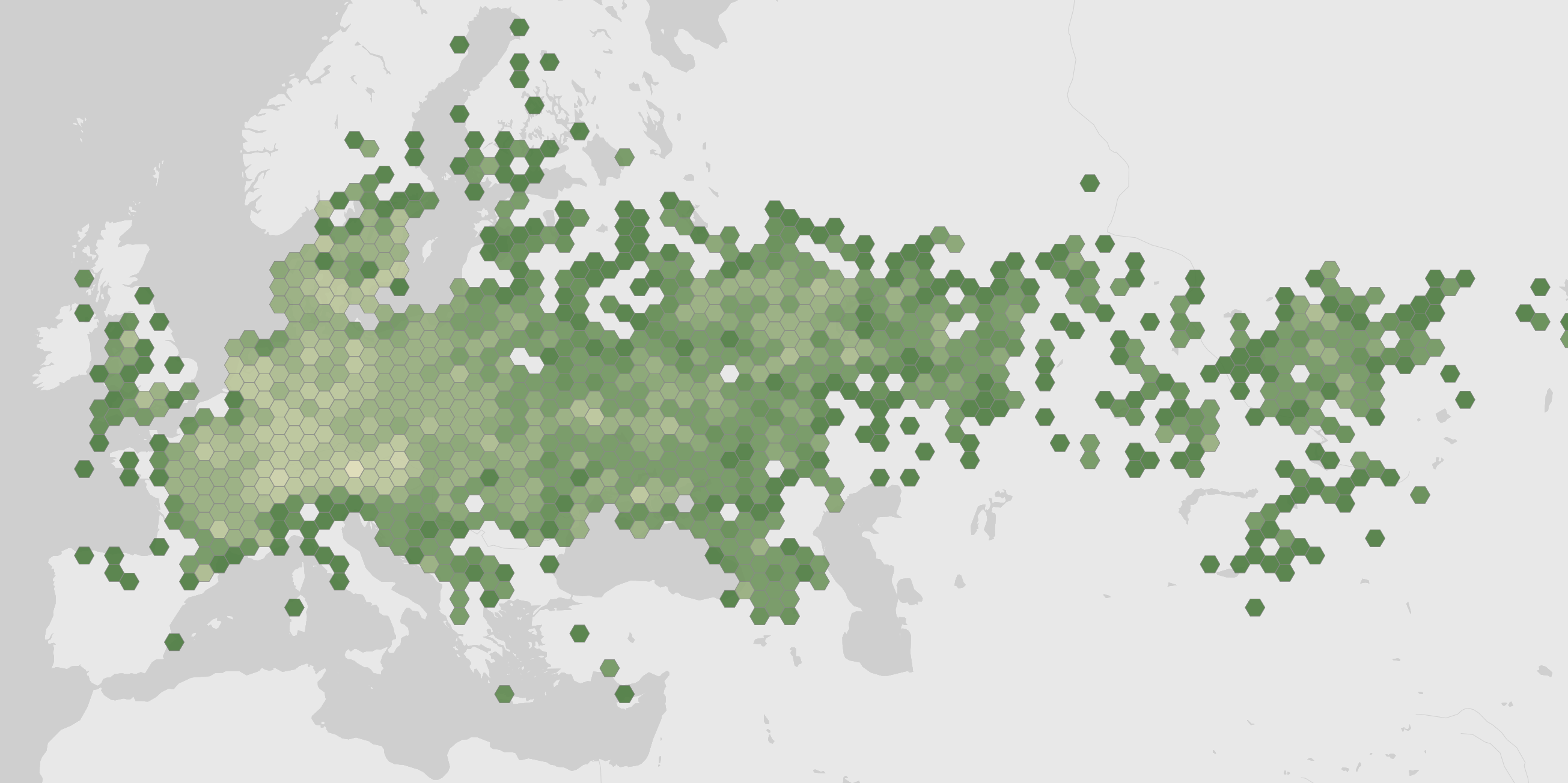 World map showing recorded occurrences of Lacerta agilis.