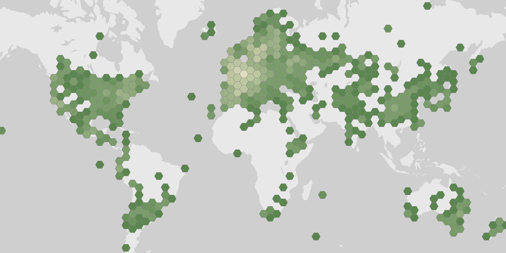 World map showing recorded occurrences of Linum usitatissimum.