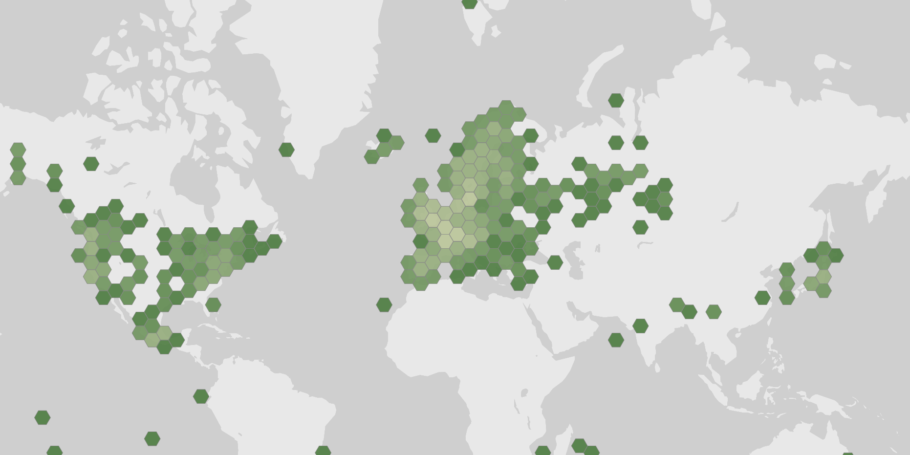 World map showing recorded occurrences of Lyophyllum decastes.