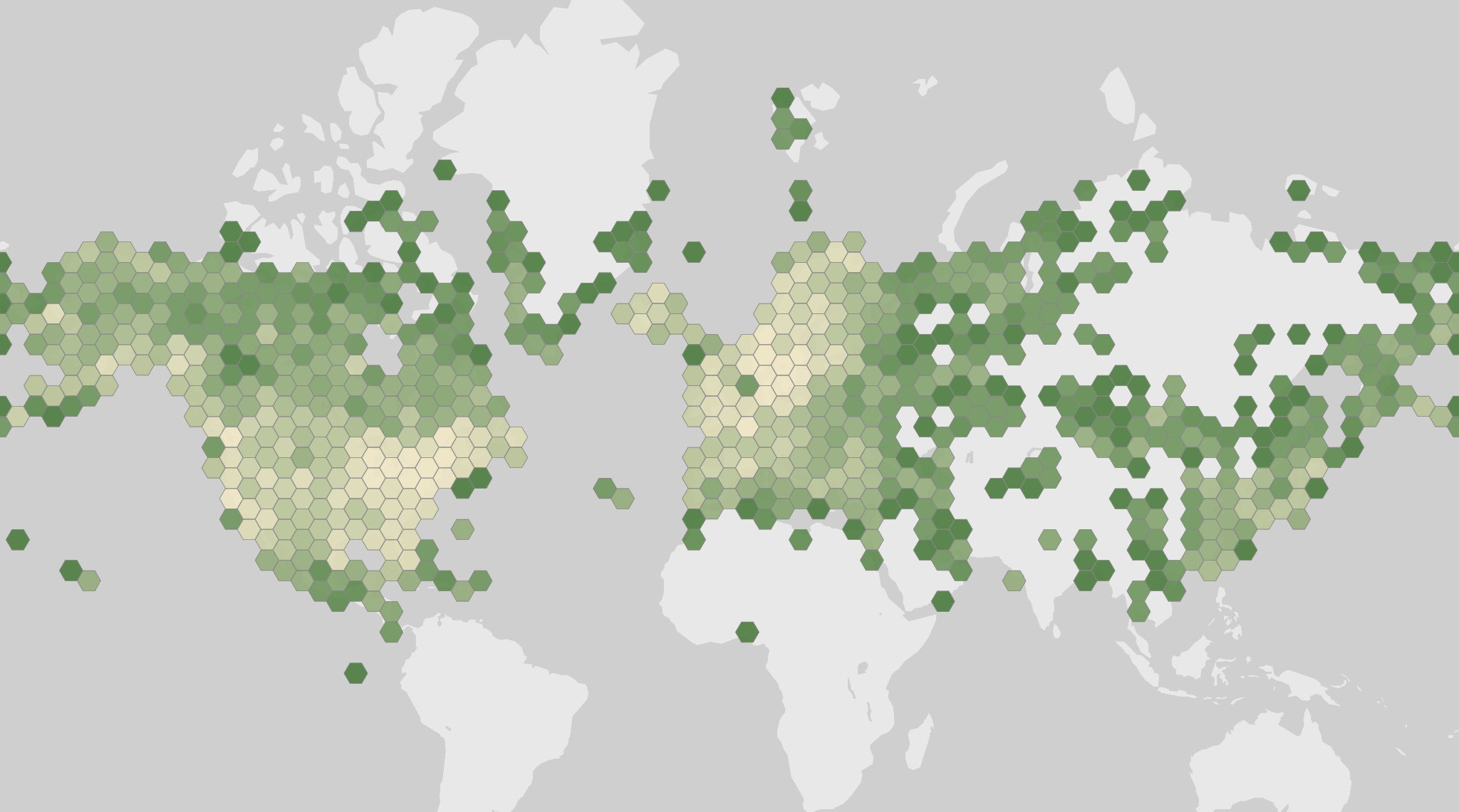 World map showing recorded occurrences of Mergus serrator.