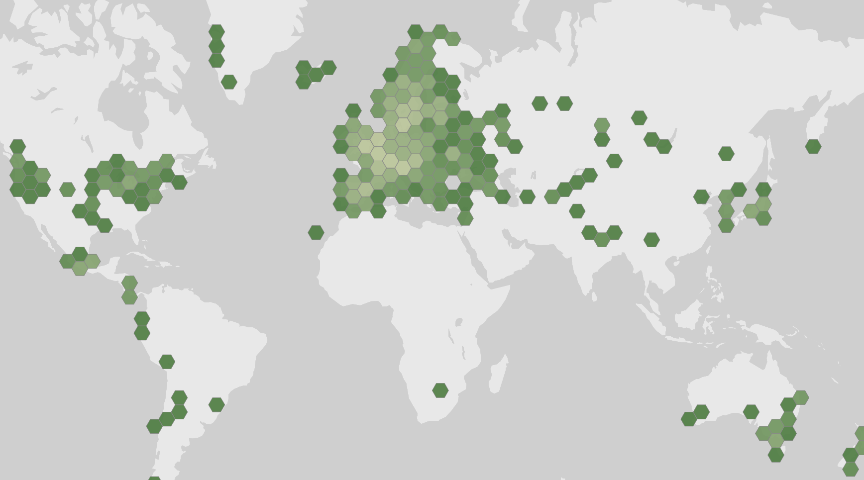 World map showing recorded occurrences of Morchella esculenta.
