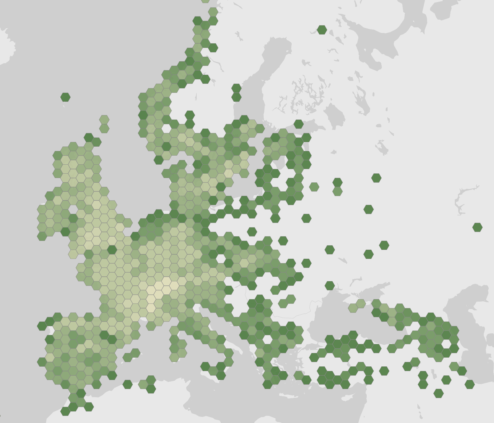 Mappa delle segnalazioni registrate di Orchis mascula
