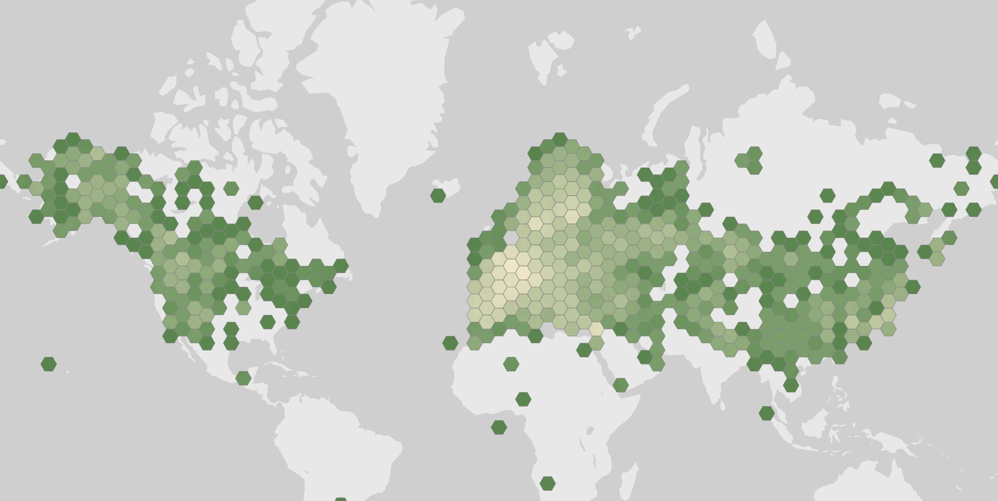 World map showing recorded occurrences of Papilio machaon.