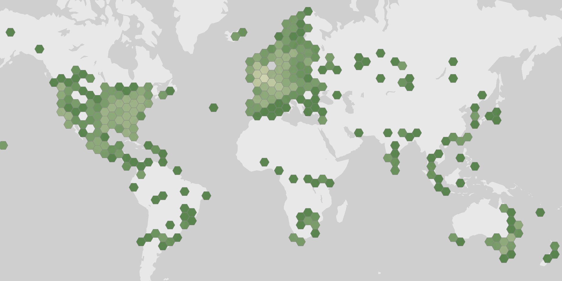World map showing recorded occurrences of Parasola plicatilis.
