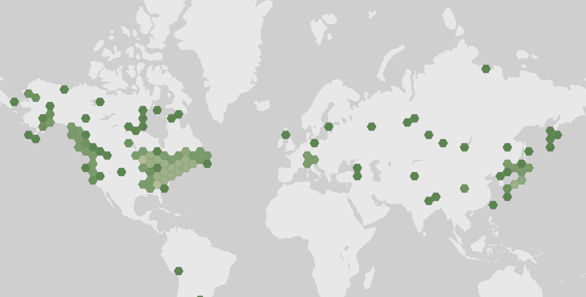 World map showing recorded occurrences of Parmelia squarrosa.