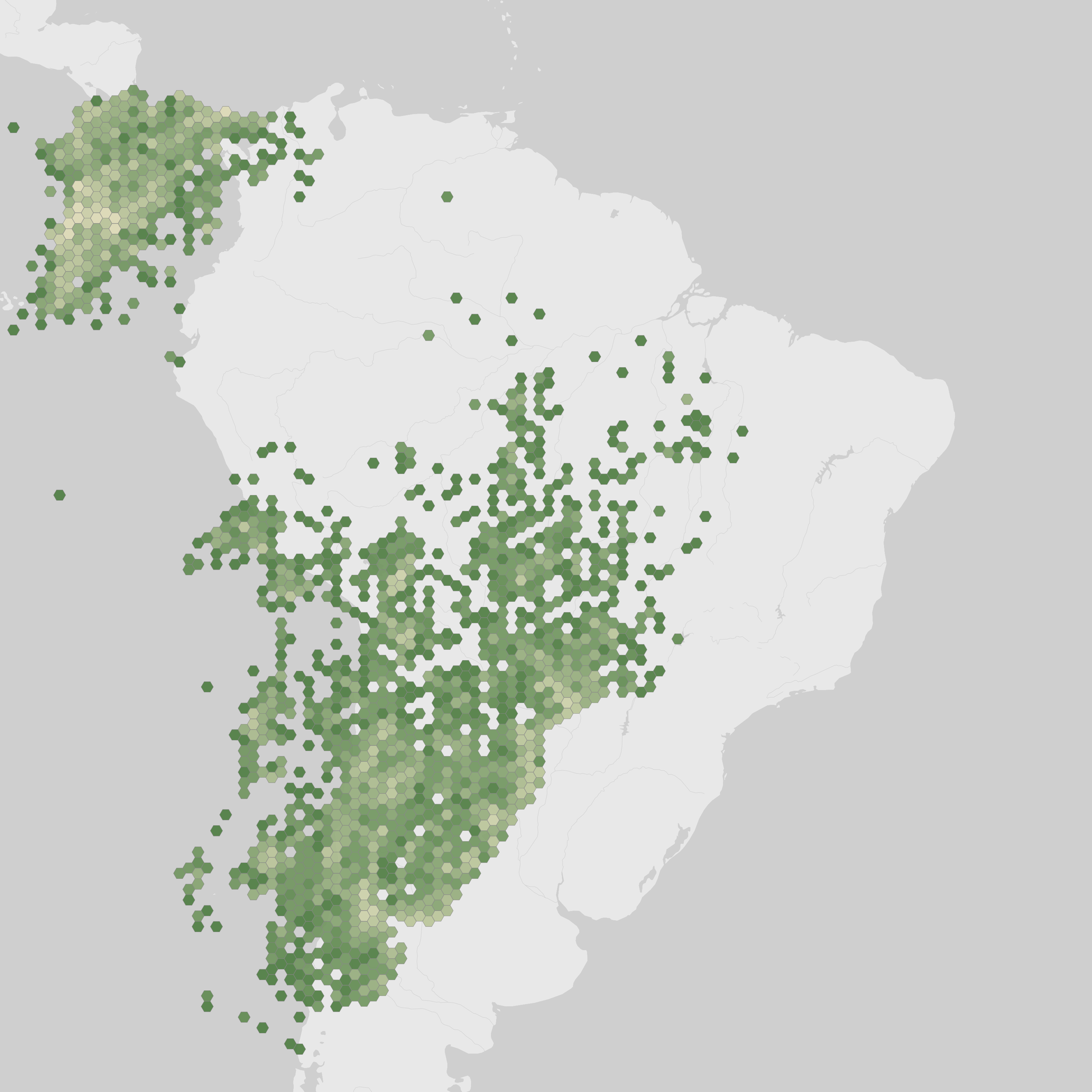World map showing recorded occurrences of Phimosus infuscatus.