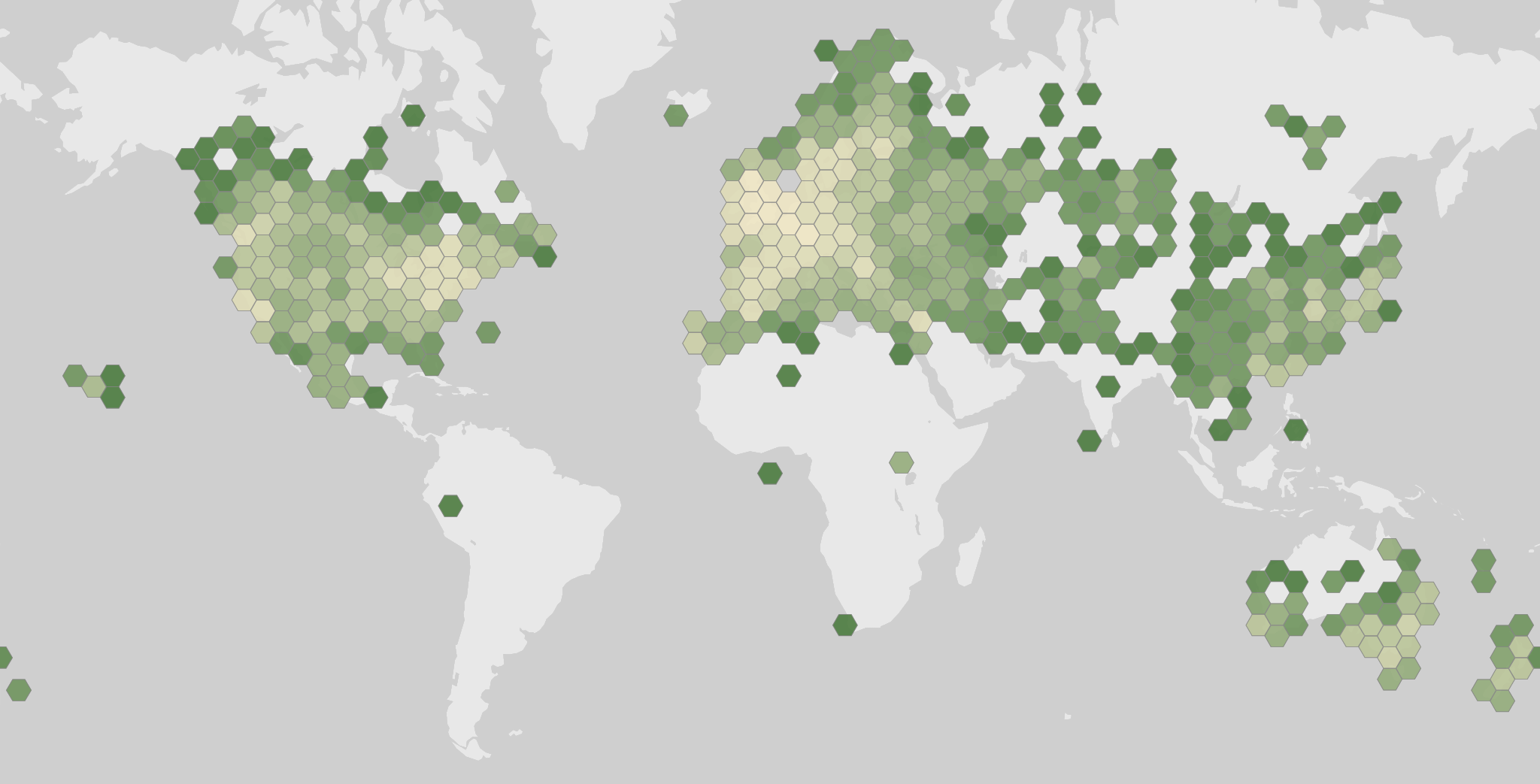 Mapa de los registros de Pieris rapae