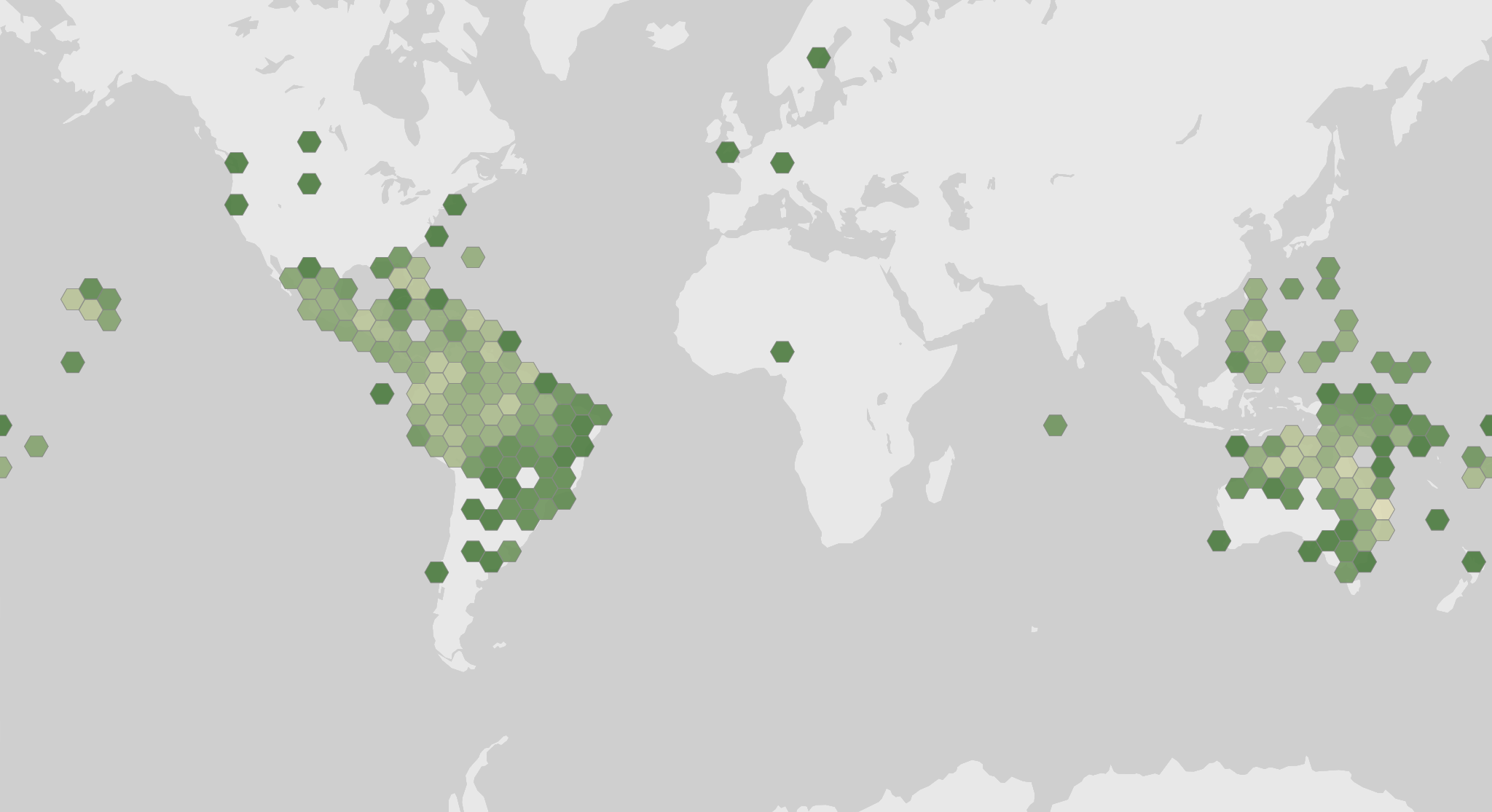 Mapa de los registros de Rhinella marina