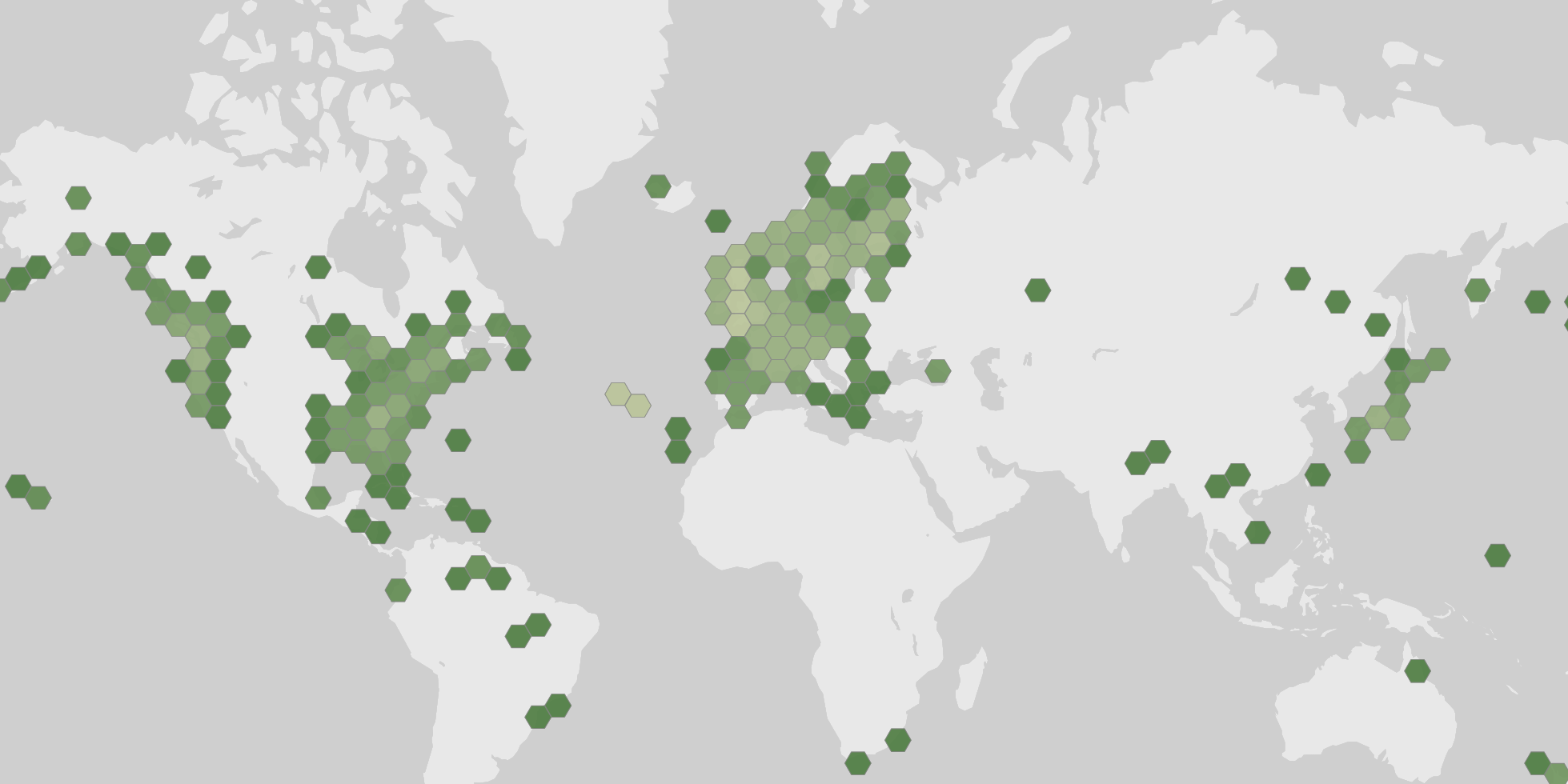 World map showing recorded occurrences of Riccardia multifida.