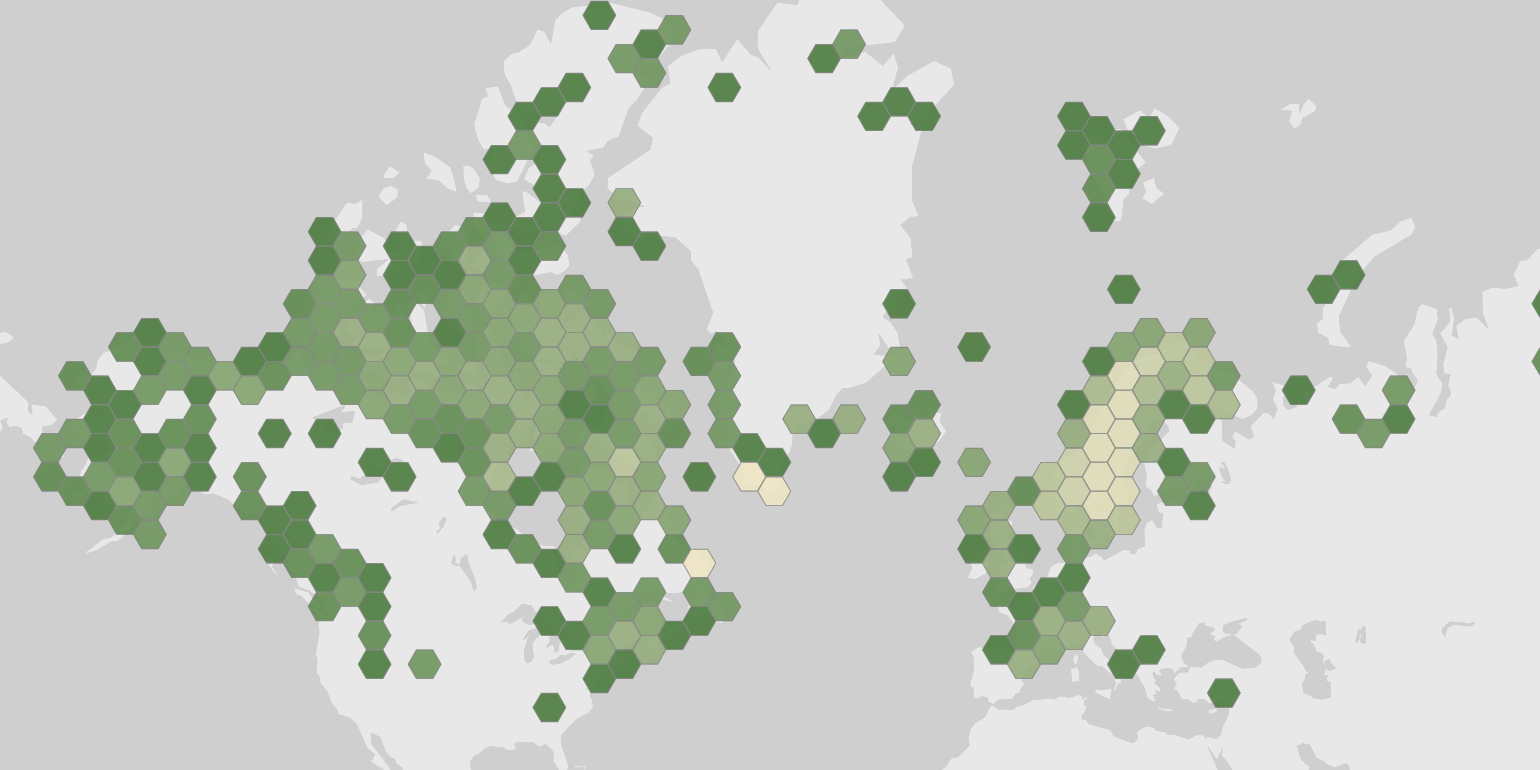 World map showing recorded occurrences of Salvelinus alpinus.