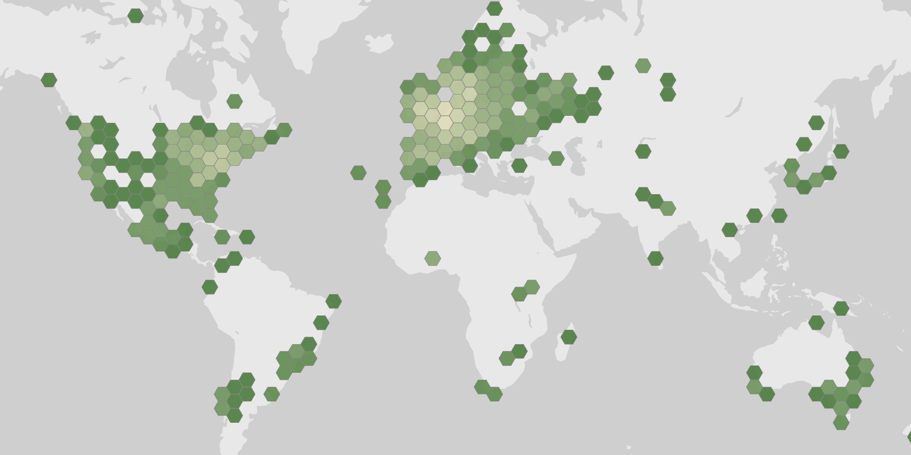 World map showing recorded occurrences of Scleroderma citrinum.