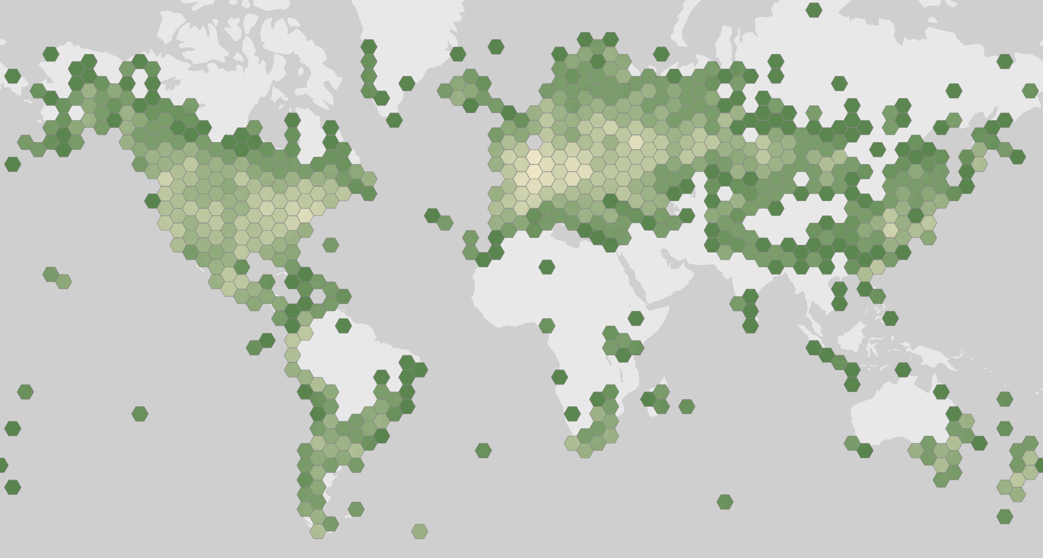 World map showing recorded occurrences of Taraxacum officinale.