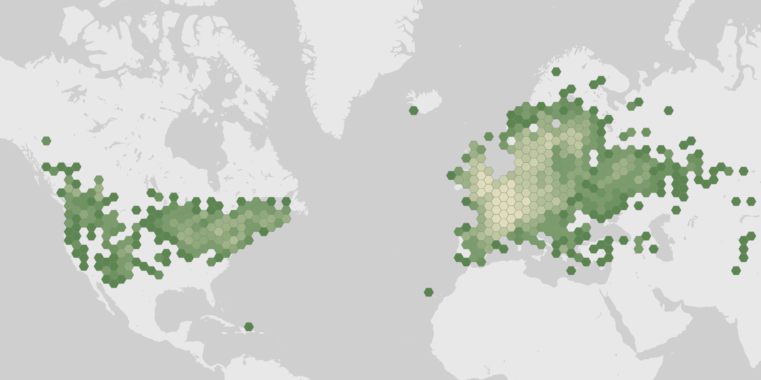 Mappa delle segnalazioni registrate di Tragopogon pratensis